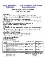 Kế hoạch thực hiện Chuyên đề năm học 2013 - 2014
